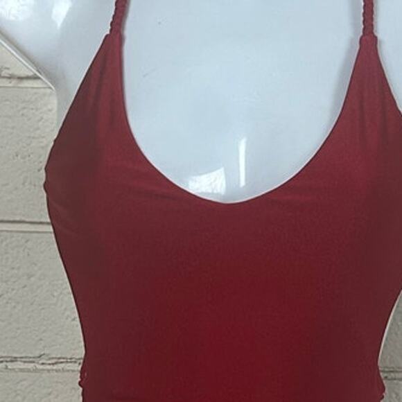 Beach Bum Bikinis One Piece Red Swimsuit size S - Picture 7 of 8